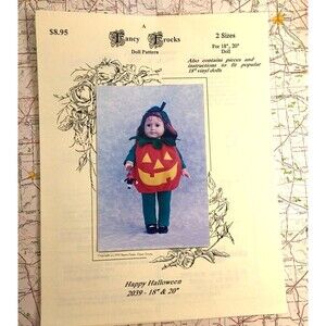 Halloween Jack O Lantern Doll Clothes Pattern